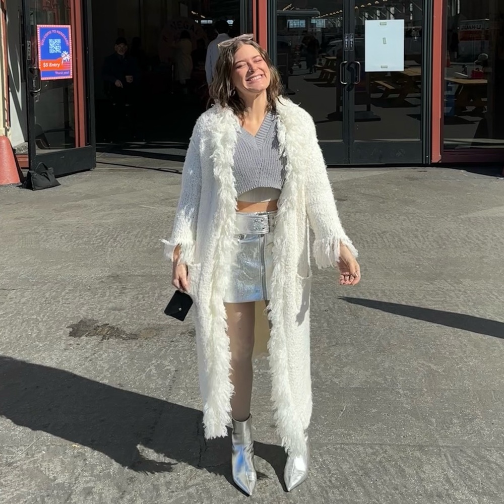 Pilcro Oversized Fringe Cardigan Sweater - Picture 6 of 7